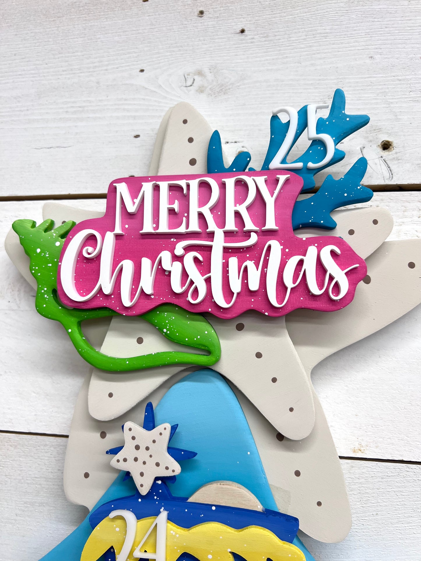 BOLD & BRIGHT Coastal Christmas Advent/Countdown (made to order)