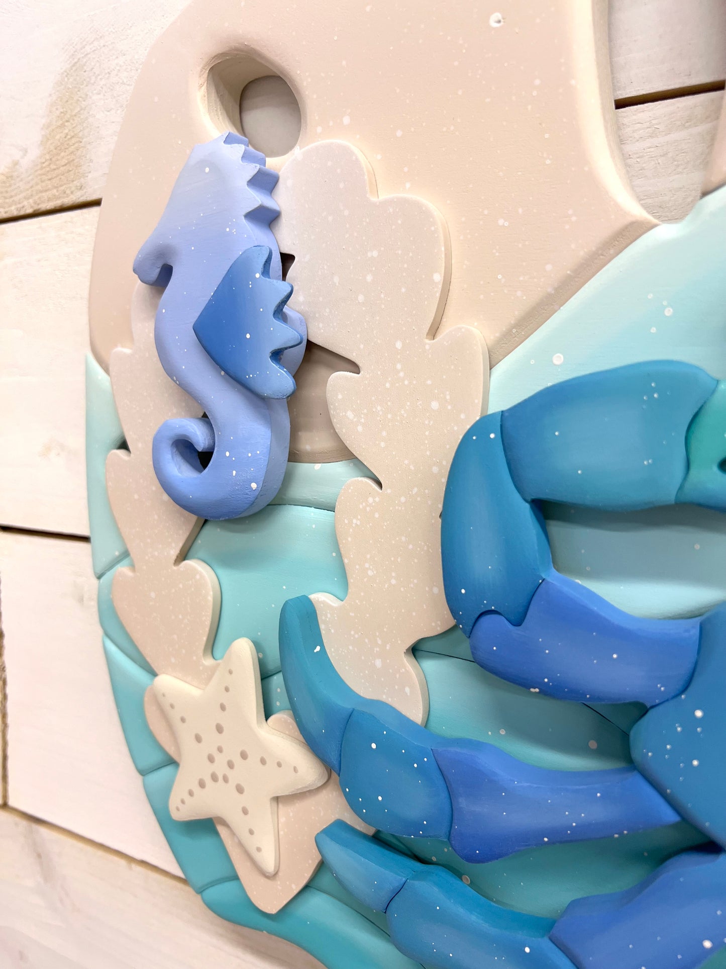 Sand Dollar Blue Crab Wall Hanger