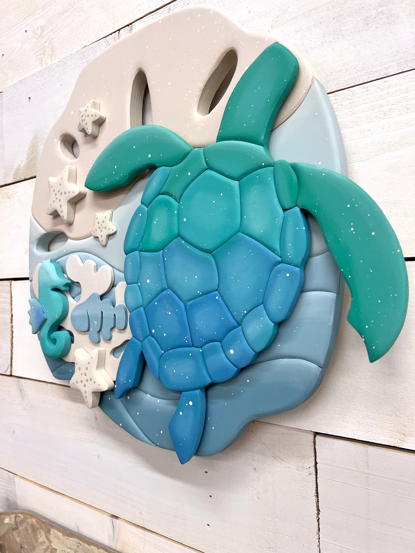 Sand Dollar Sea Turtle Wall Hanger