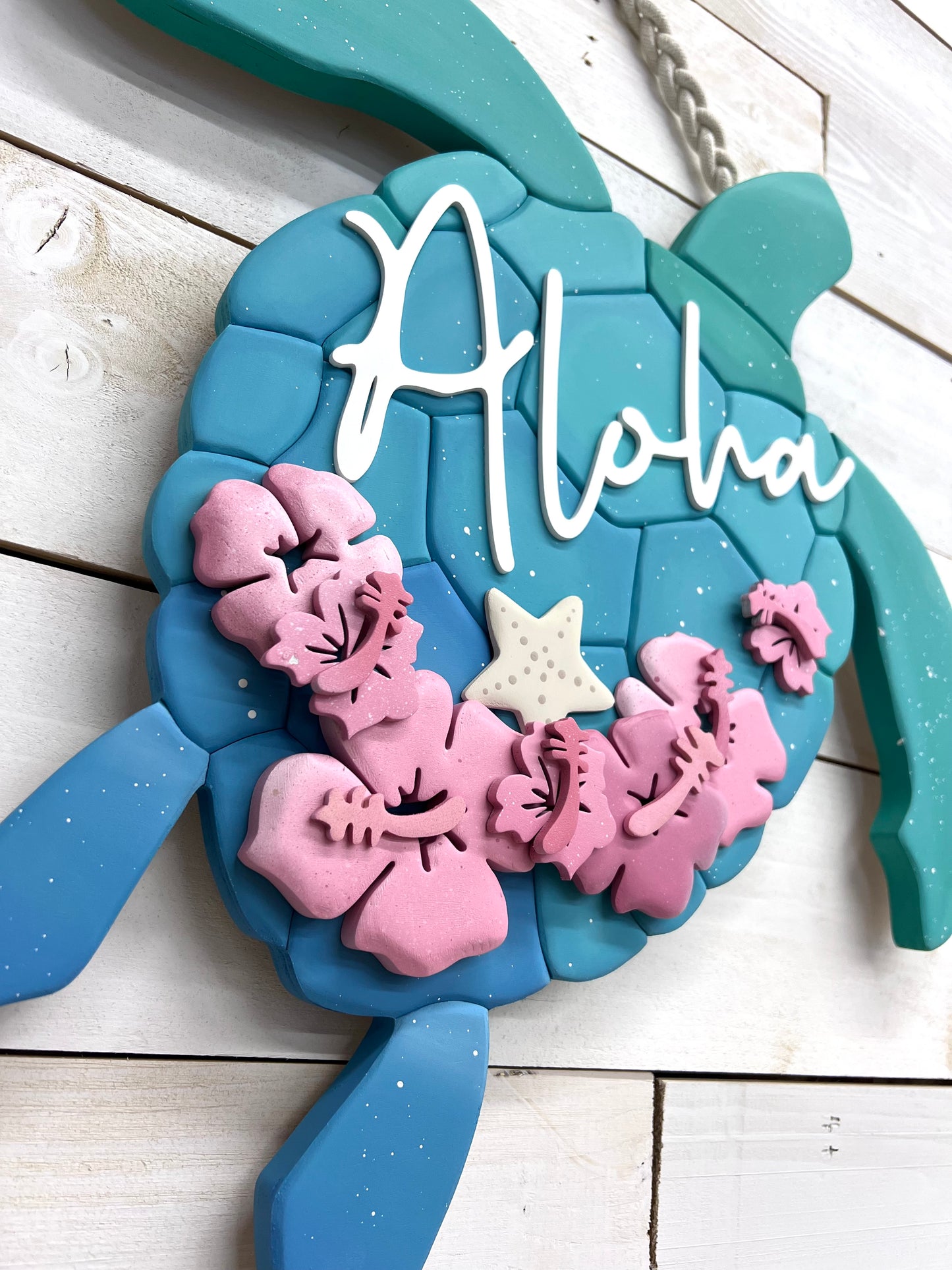 Sea Turtle Door Hanger "Aloha"