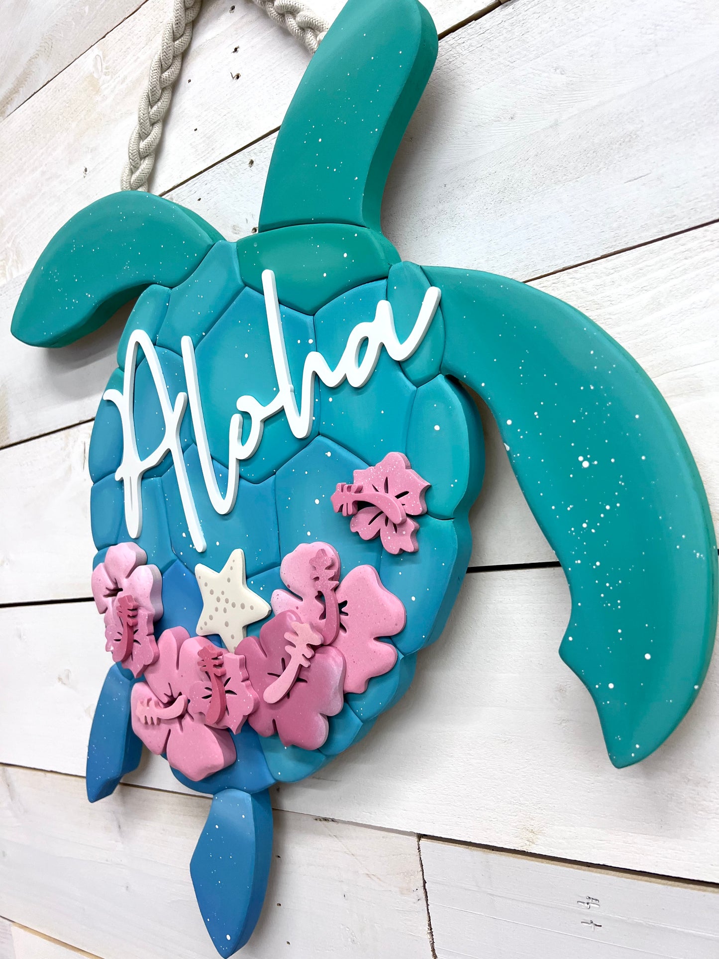 Sea Turtle Door Hanger "Aloha"