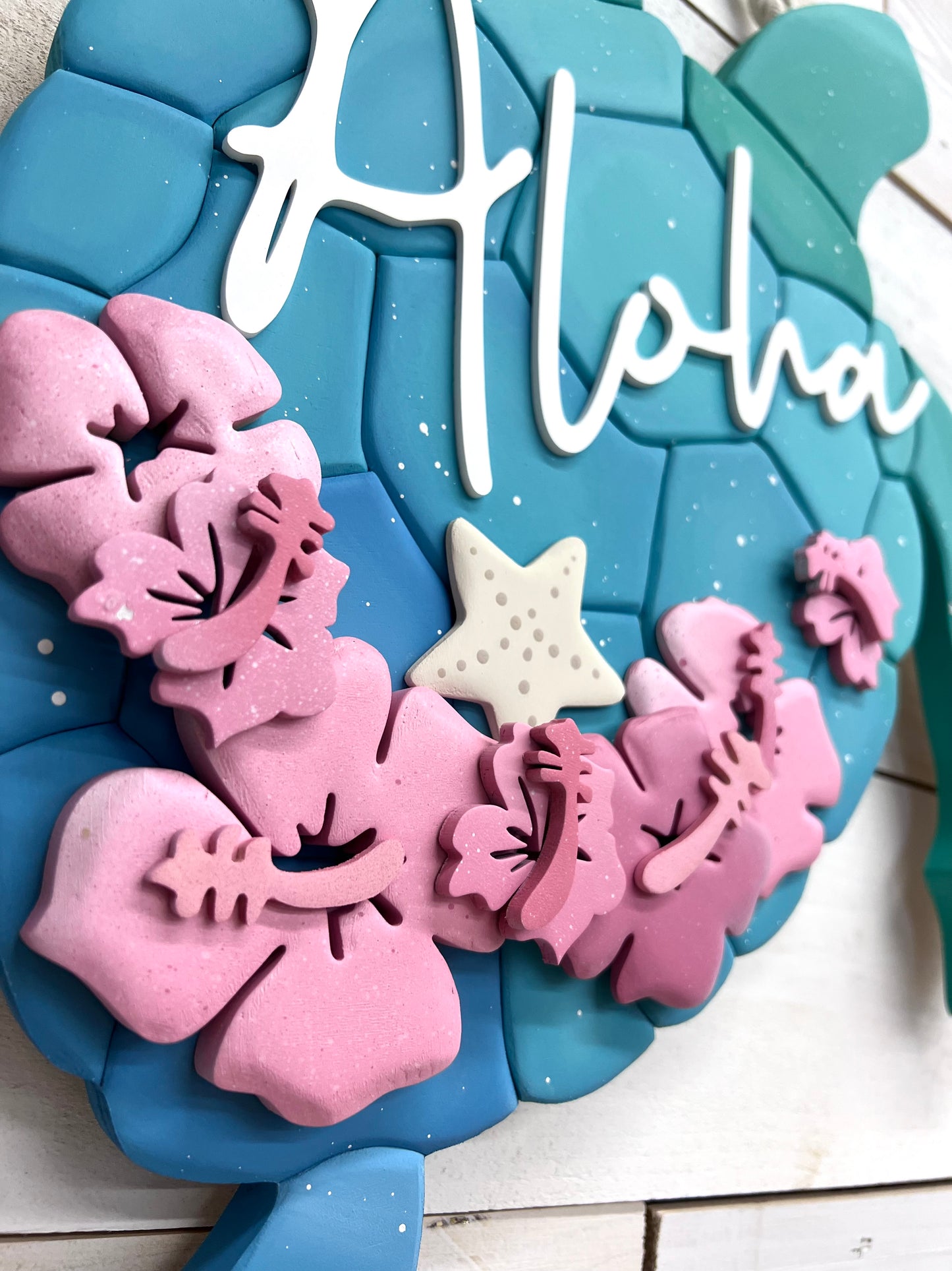 Sea Turtle Door Hanger "Aloha"