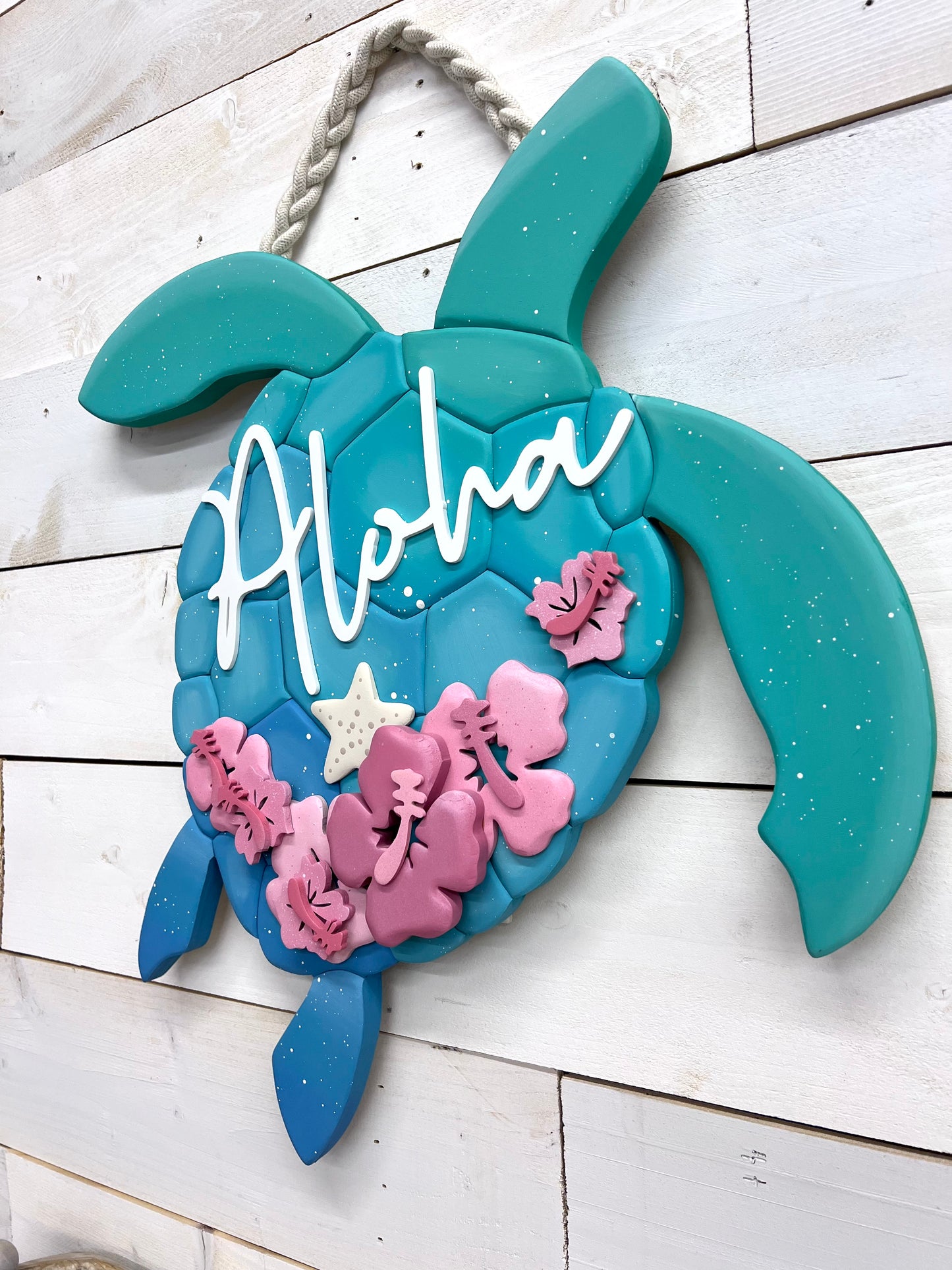Sea Turtle Door Hanger "Aloha"