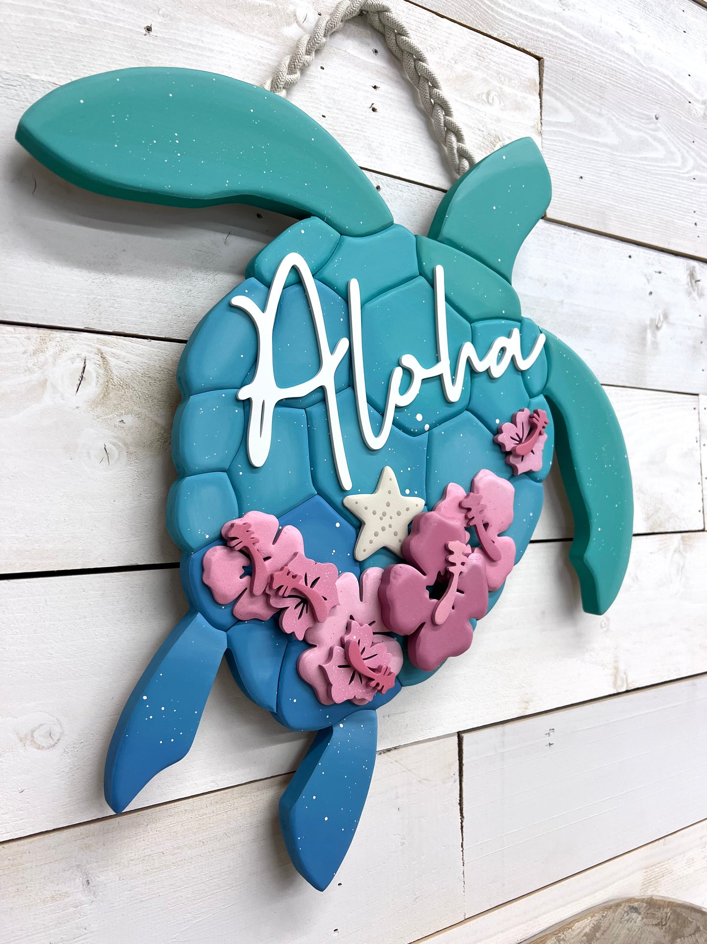 Sea Turtle Door Hanger "Aloha"