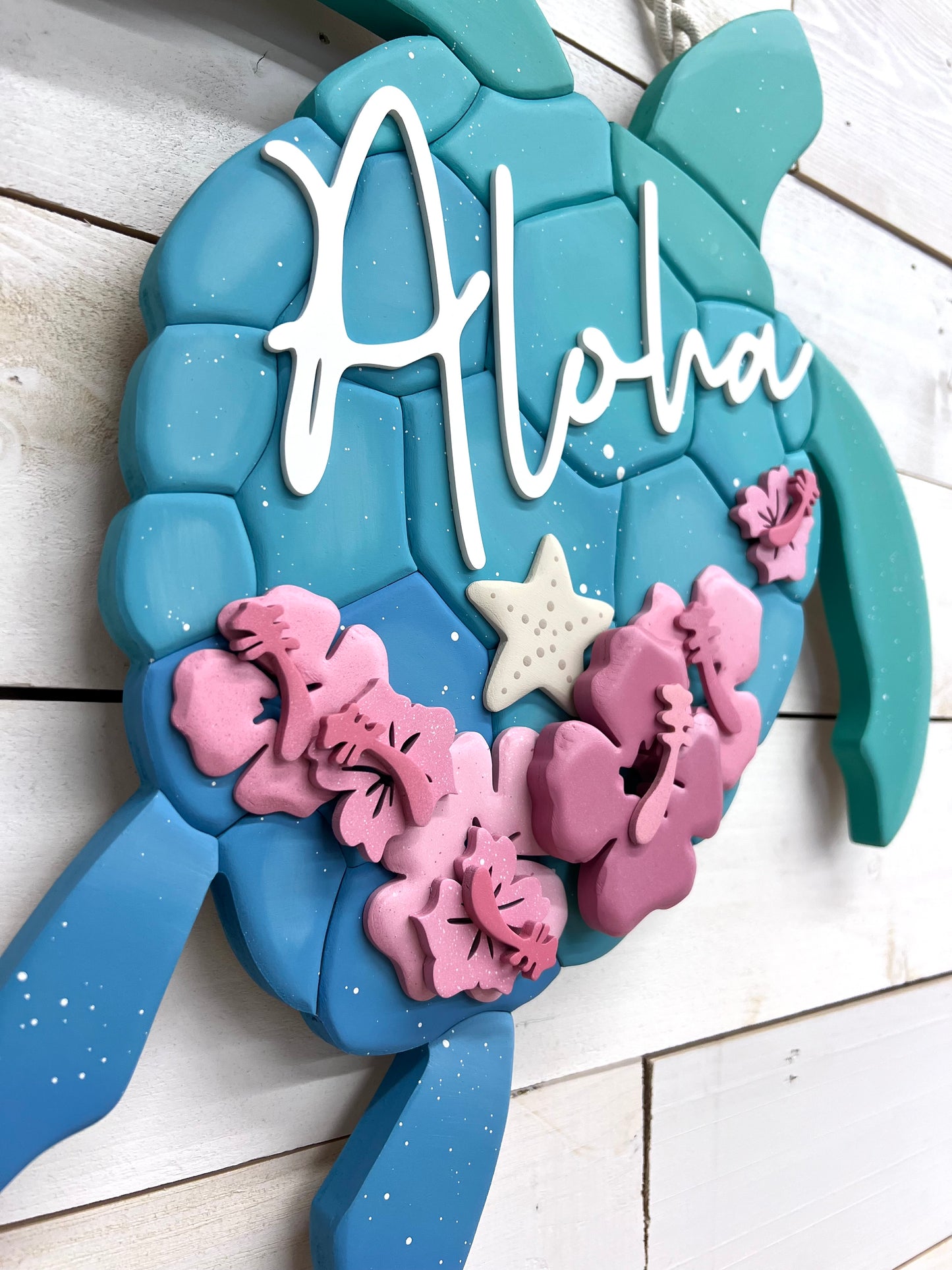 Sea Turtle Door Hanger "Aloha"