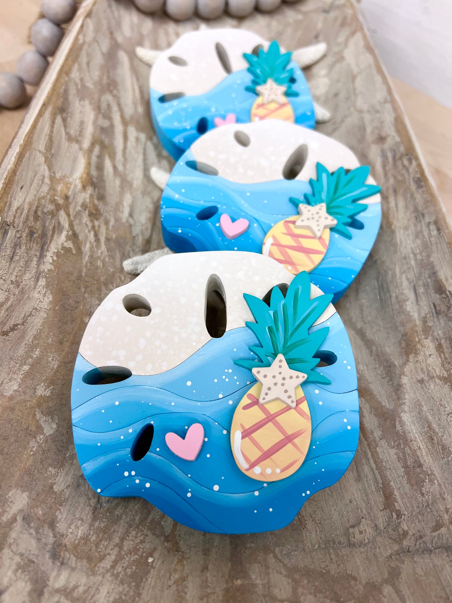 Sand Dollar MAGNET with Pineapple