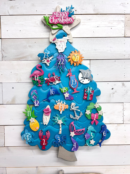 BOLD & BRIGHT Coastal Christmas Advent/Countdown (made to order)