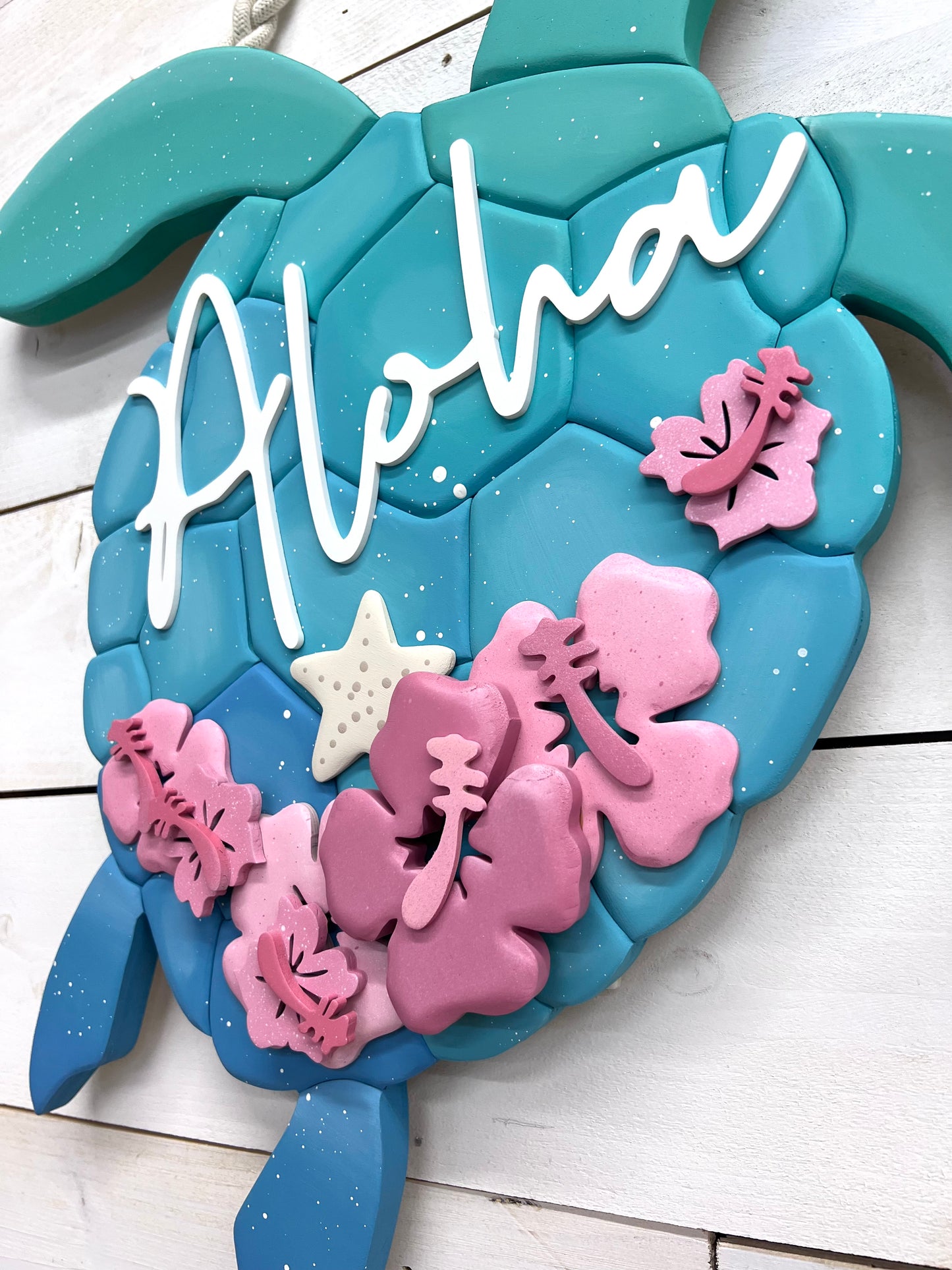 Sea Turtle Door Hanger "Aloha"