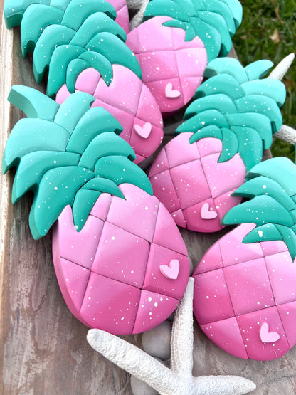 Vibrant PINK Pineapple Magnet