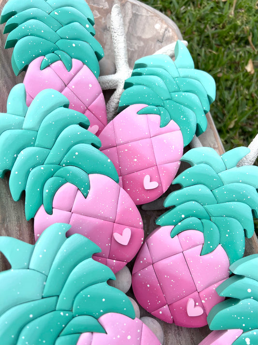 Vibrant PINK Pineapple Magnet