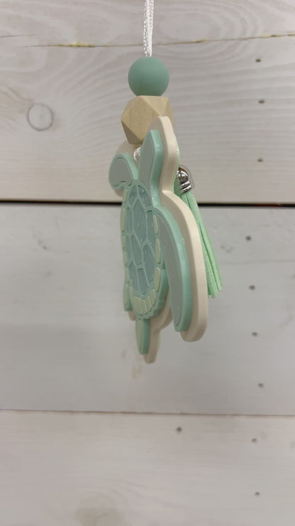 DOUBLE-SIDED Sea Turtle Car Charm